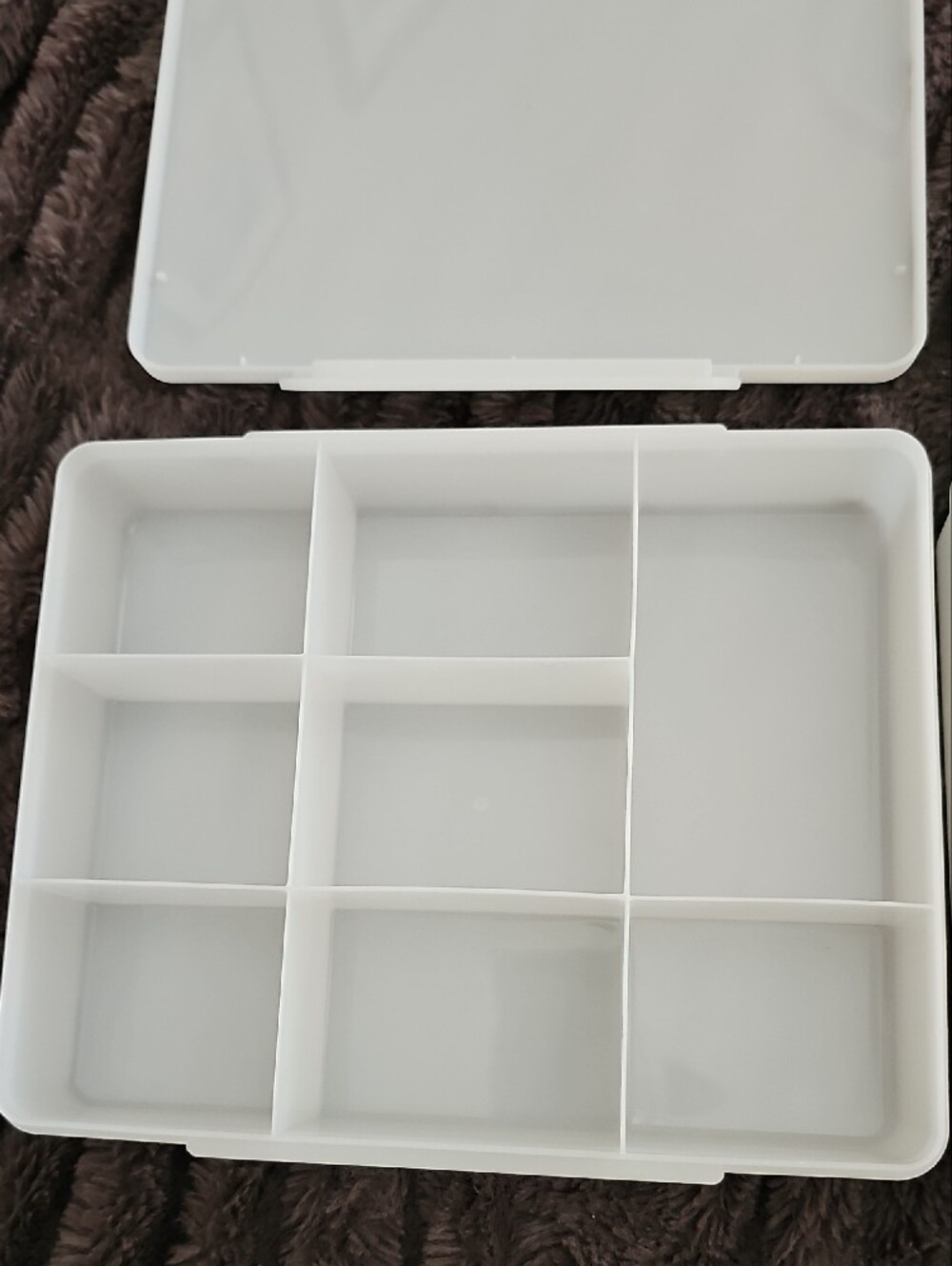 White 8-Compartment Snack & Storage Box 2 boxes - Picture 3 of 4